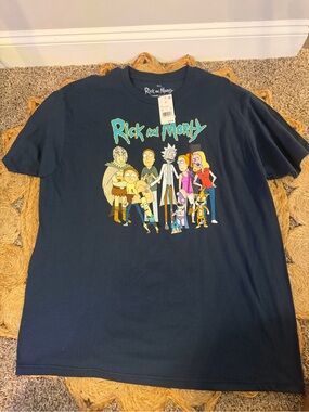 Rick and Morty Navy Short Sleeve Graphic Tee